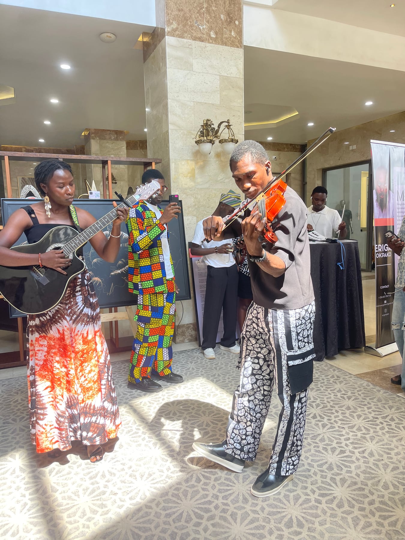 Live music at the opening.