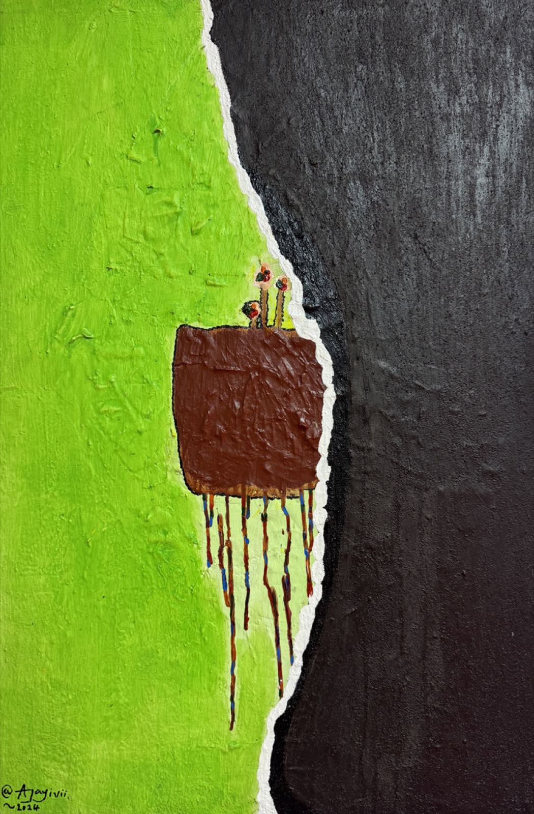 New Begining, 2024, Acrylic on canvas, by Ajayi Damilare Elijah