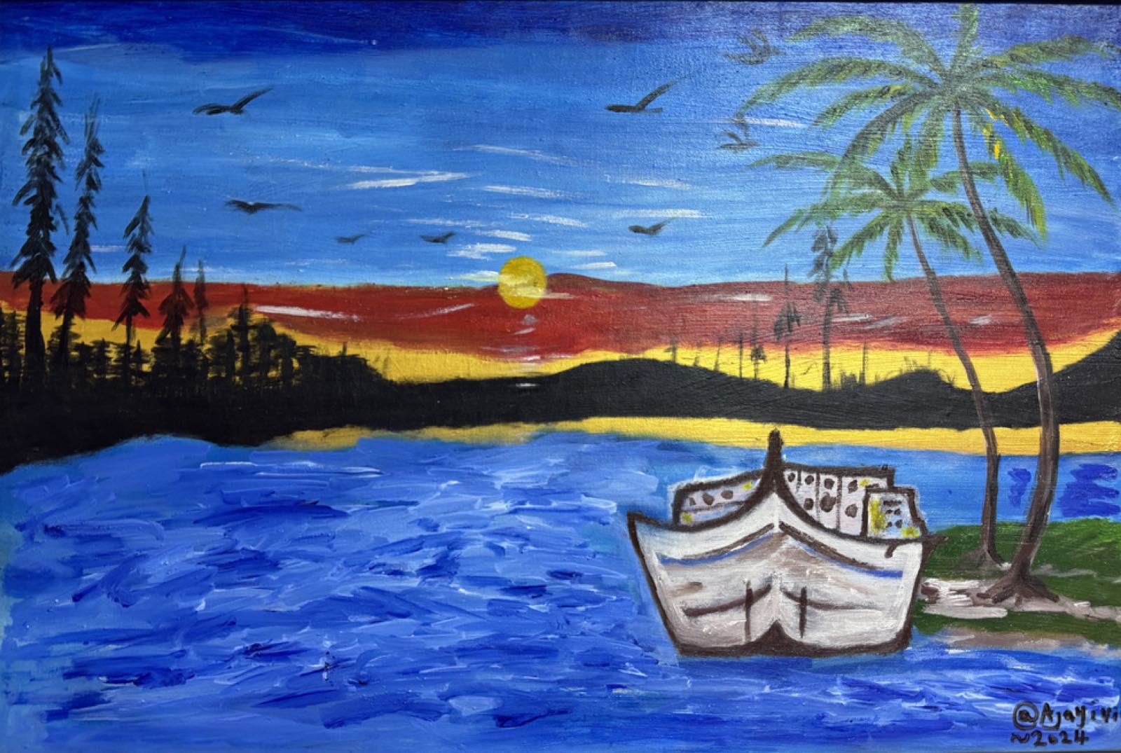 Promise Land, 2024, Acrylic on canvas, by Ajayi Damilare Elijah
