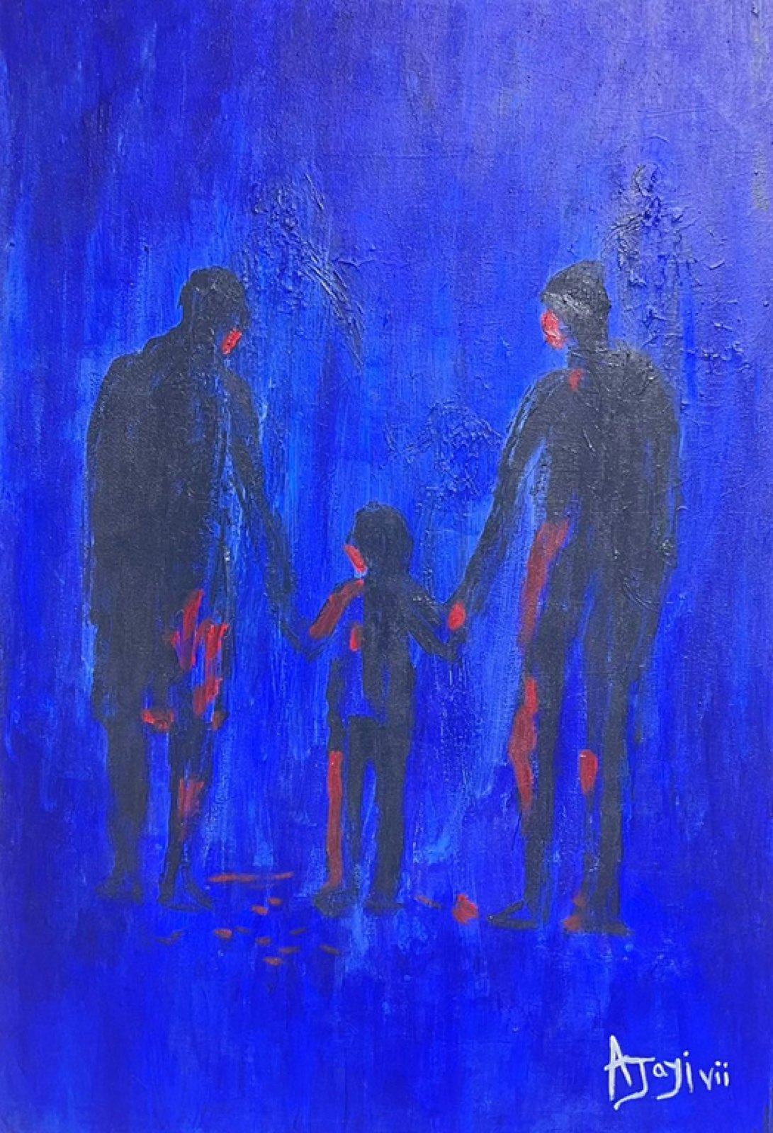 Silent Guide, 2026, Acrylic on canvas, by Ajayi Damilare Elijah
