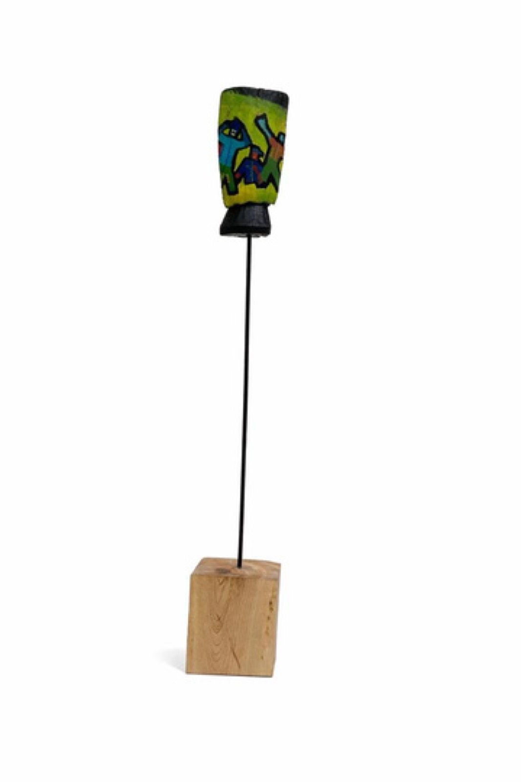 The Full Rise, Paint on wood and iron, by Ajayi Damilare Elijah